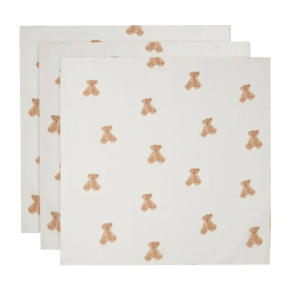 Jollein Teddy Bear Multidoek Hydrofiel Small 3 Stuks