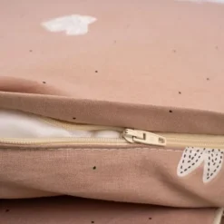 Julius Zöllner Organic Dekbedovertrek Set Birdy – Roze – 80/80 + 35/40 cm