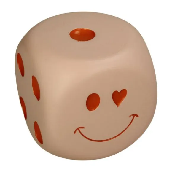 Kersten Ornament Dobbelsteen Smiley LED - Geel