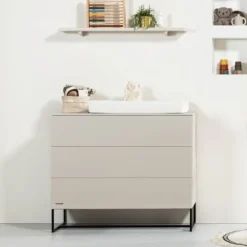 Kidsmill Intense Babykamer- Mat Oatmeal | Bed 60 x 120 cm + Commode