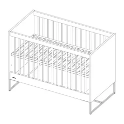 Kidsmill Intense II Babybed Mat Wit - Zwart - 60 x 120 cm