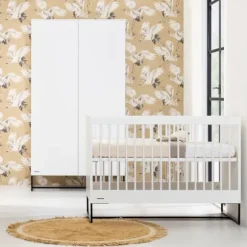 Kidsmill Intense II Babybed Mat Wit - Zwart - 60 x 120 cm