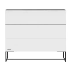 Kidsmill Intense II Babykamer Wit / Zwart | Ledikant 60 x 120 cm + Commode 3L