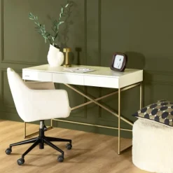 Kidsmill Intense II Bureau - Wit / Patinated Brass