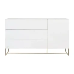 Kidsmill Intense II Commode XL - Wit / Patinated Brass