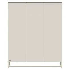 Kidsmill Intense II Kinderkamer Oatmeal / Patinated Brass | Bed 90 x 200 cm + Bureau + Kast 3-Deurs