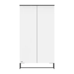 Kidsmill Intense II Kledingkast 2-Deurs Mat Wit - Zwart - Marmer Zwart