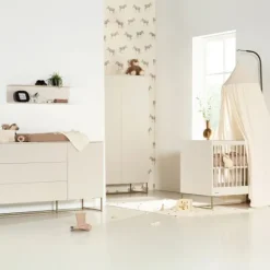 Kidsmill Intense II Ledikant 70 x 140 - Oatmeal / Patinated Brass