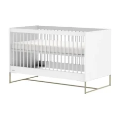 Kidsmill Intense II Ledikant 70 x 140 - Wit / Patinated Brass