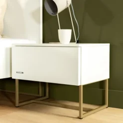 Kidsmill Intense II Nachtkastje - Wit / Patinated Brass