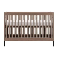 Kidsmill Levi Babykamer Incl. Ronde Potenset Walnoot | Ledikant 60 x 120 cm + Commode