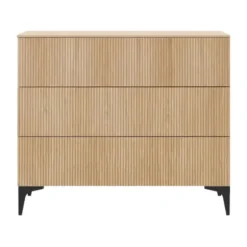 Kidsmill Levi Babykamer Incl. Rechte Potenset Naturel Eiken | Ledikant 60 x 120 cm + Commode