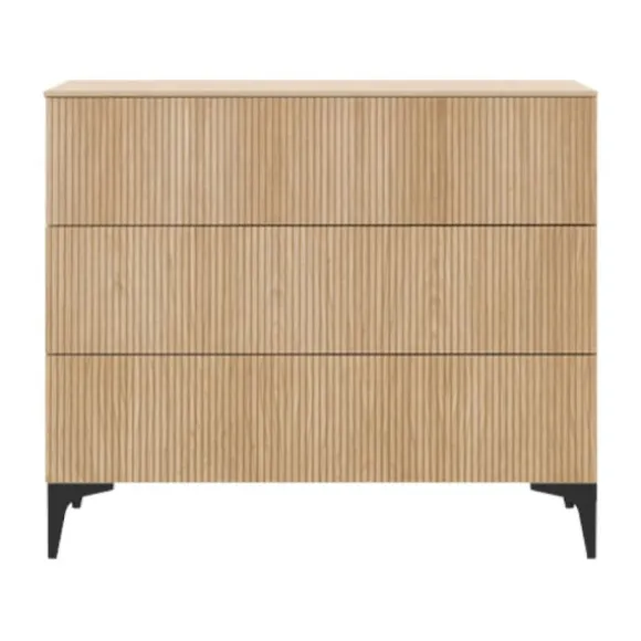Kidsmill Levi Babykamer Incl. Rechte Potenset Naturel Eiken | Ledikant 60 x 120 cm + Commode