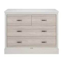 Kidsmill Newport Babykamer Incl. RVS Grepen - Oatmeal / Eiken | Ledikant 60 x 120 cm + Commode + Kast