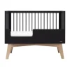 Kidsmill Sixties Babybed Zwart Mat / Naturel 60 x 120 cm