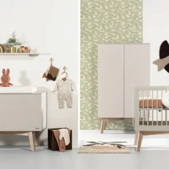 Kidsmill Sixties Babykamer Oatmeal / Eiken | Ledikant 60 x 120 cm + Commode