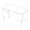 Kidsmill Sixties Bureau Wit Mat / Walnoot