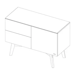 Kidsmill Sixties Commode Wit Mat / Naturel