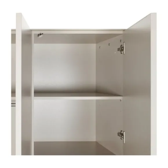 Kidsmill Sixties Kledingkast 3-deurs Oatmeal / Walnoot