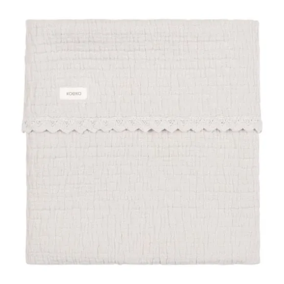 Koeka Elba Ledikantdeken Lace - 100 x 150 cm - Stone