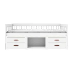 LifeTime Breeze Kajuitbed – Met Boekenkast – Luxe lattenbodem