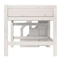 Life Time Halfhoogslaper Deluxe - White Wash - 120 cm - Met Trapkast