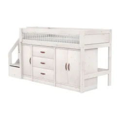 LIFETIME Kidsrooms Halfhoogslaper – All‑In‑One / Premium White Wash
