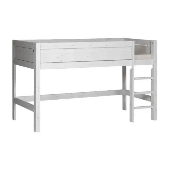 LIFETIME Kidsrooms Halfhoogslaper Luxe Rechte Trap Whitewash