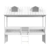 LIFETIME Kidsrooms Kajuitbed - Beachhouse - Met Trap & Luxe Lattenbodem - Wit