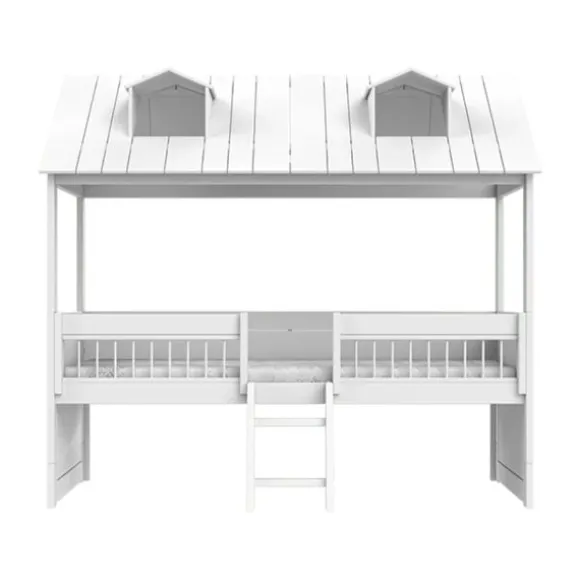 LIFETIME Kidsrooms Kajuitbed - Beachhouse - Met Trap & Luxe Lattenbodem - Wit