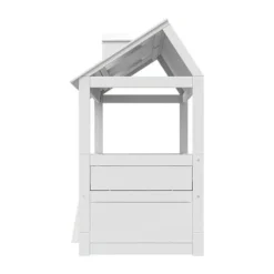 LIFETIME Kidsrooms Kajuitbed - Beachhouse - Met Trap & Luxe Lattenbodem - Wit