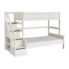 LIFETIME Kidsrooms Stapelbed Family met Trapkast Whitewash 120 x 200 cm