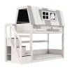 LIFETIME Kidsrooms Stapelbed Met Trapkast - Premium Rolbodem - White Wash