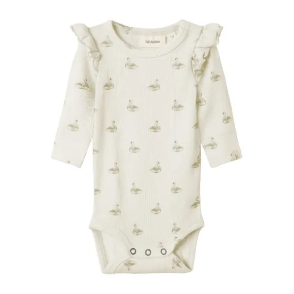 Lil' Atelier Swan Romper - Mt. 56 - Pastel Parchment