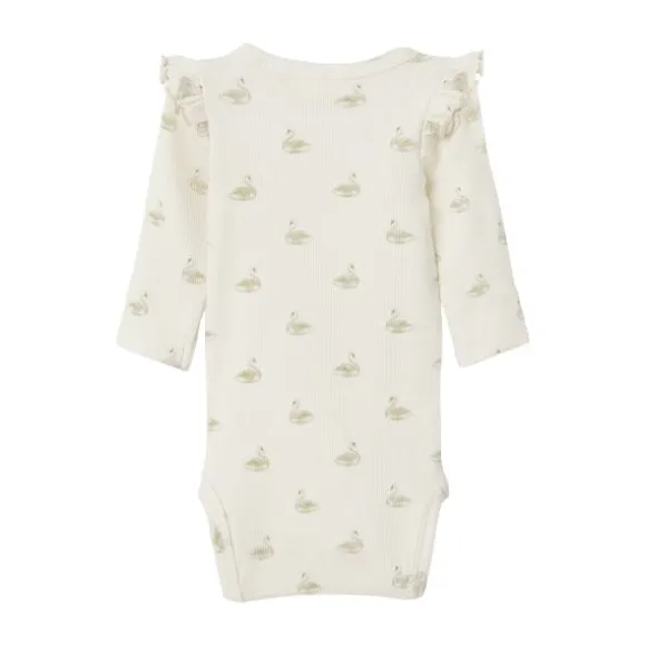 Lil' Atelier Swan Romper - Mt. 56 - Pastel Parchment