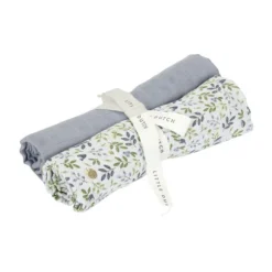 Little Dutch Hydrofiele Doek - Forest Adventure & Denim Blue - 70x70 cm - 2 stuks