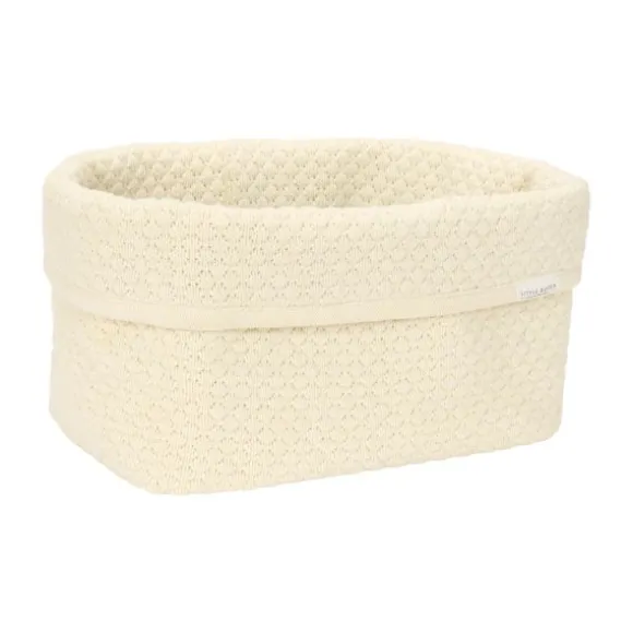 Little Dutch Pure Commodemandje Groot - 25 x 15 x 15 cm - Gebreid - Soft White