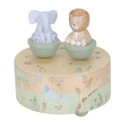 Little Dutch Safari Friends Houten Muziekdoosje