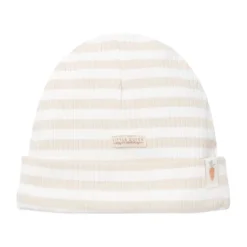 Little Dutch Stripe Babymuts - Mt. 62/74 – Zand/Wit