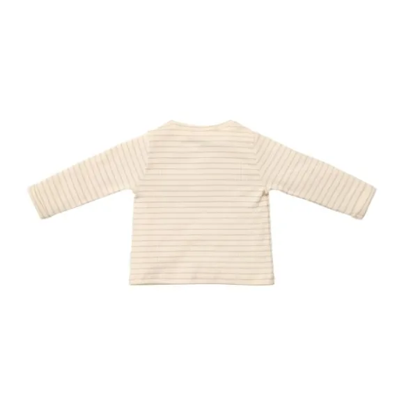 Little Dutch Stripe Lange Mouw T-Shirt - Maat 44 - Soft Beige