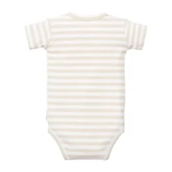 Little Dutch Stripe Romper - Korte Mouw - Mt. 50 - Sand/White