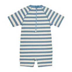Little Dutch Zwempak Korte Mouwen - Ocean Blue Stripes - 62/68