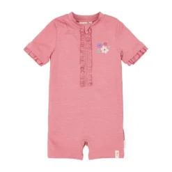 Little Dutch Zwempak Korte Mouwen - Dreamy Pink Sparkle - Maat 62/68