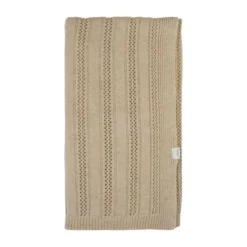Lodger Gebreide Babydeken Pointelle Merino - 80 x 100 cm - Beige