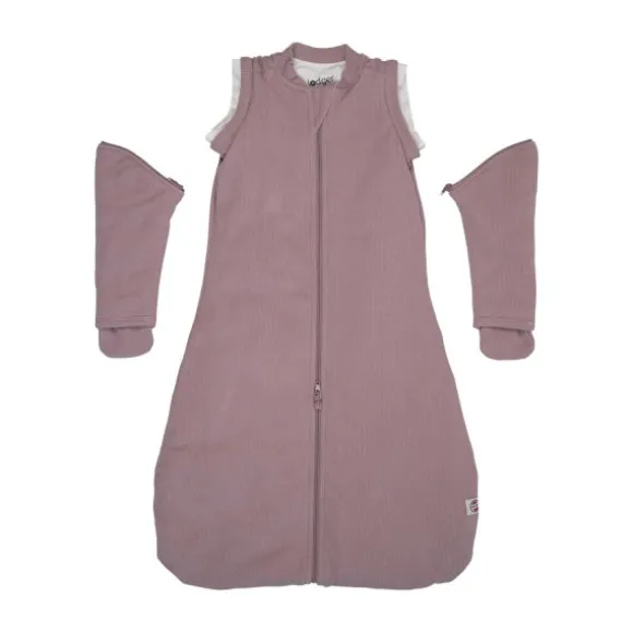 Lodger Rib Slaapzak Hopper - Maat 50/62 - Rose