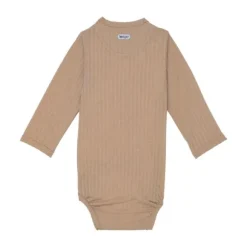 Lodger Seersucker Overslagromper - Lange Mouw - Mt. 68 - Beige