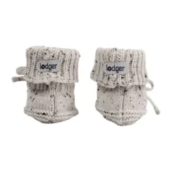 Lodger Slofjes Gebreid Met Kabel - 0-6mnd - Ground