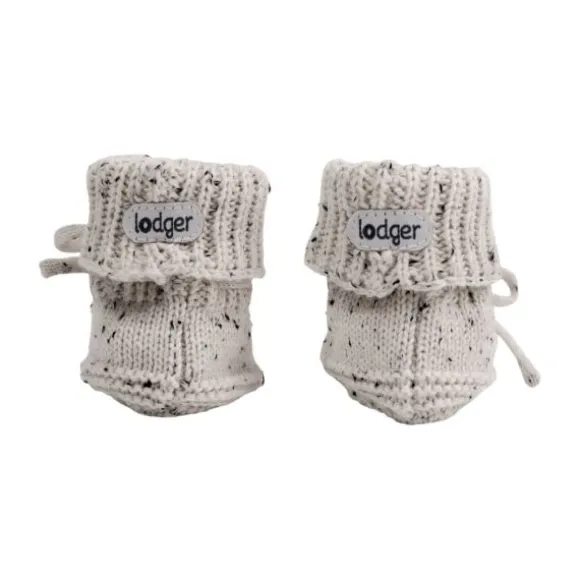Lodger Slofjes Gebreid Met Kabel - 0-6mnd - Ground