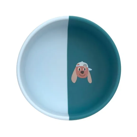 Lässig Tiny Team Dog Kommetje - Siliconen - Blauw