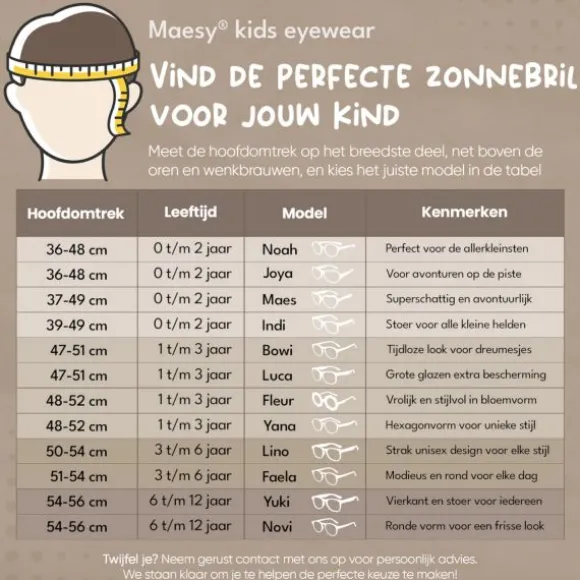 Maesy Zonnebril - Noah - 0 t/m 2 jaar - Beige Ecru